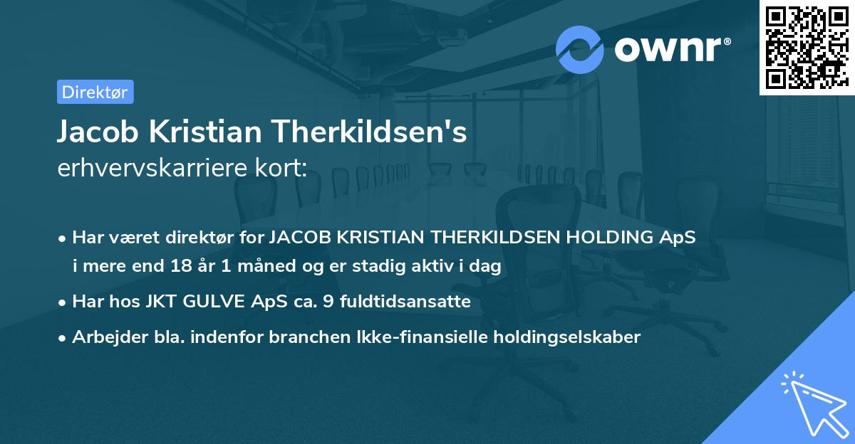 Jacob Kristian Therkildsen's erhvervskarriere kort