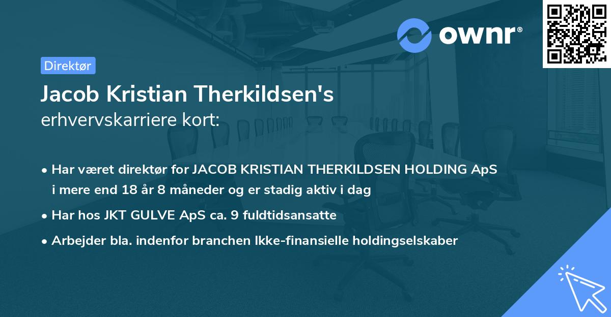 Jacob Kristian Therkildsen's erhvervskarriere kort