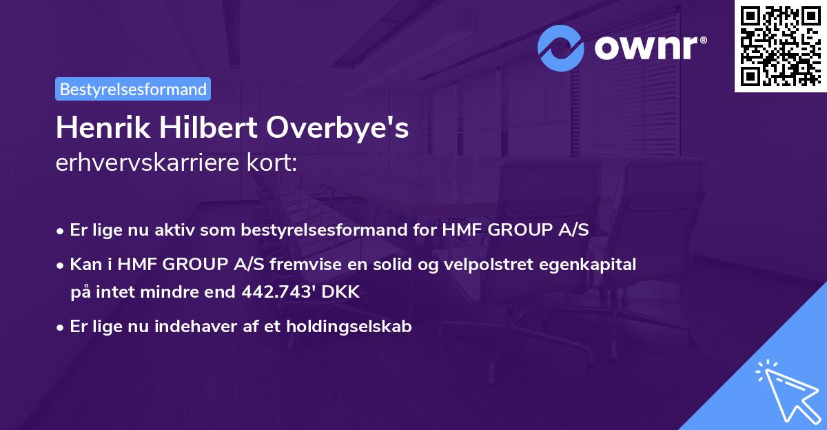 Henrik Hilbert Overbye's erhvervskarriere kort