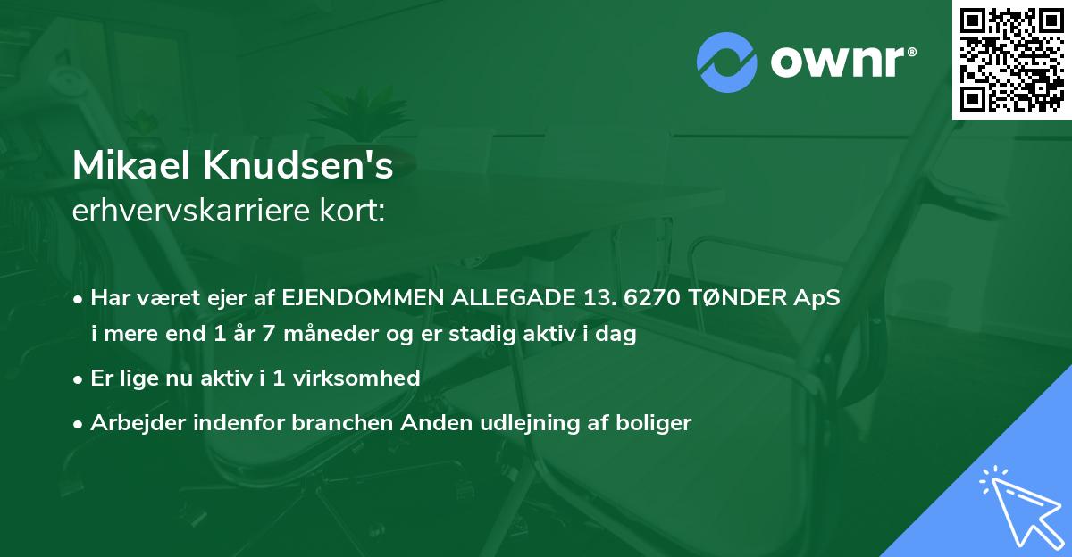 Mikael Knudsen's erhvervskarriere kort