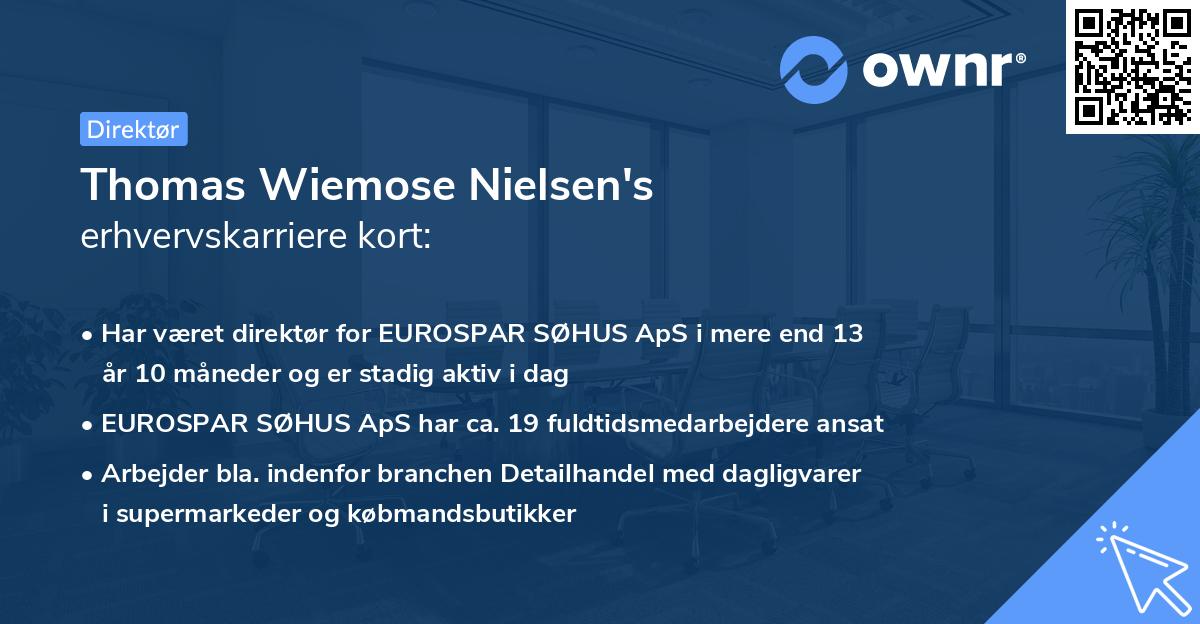Thomas Wiemose Nielsen's erhvervskarriere kort