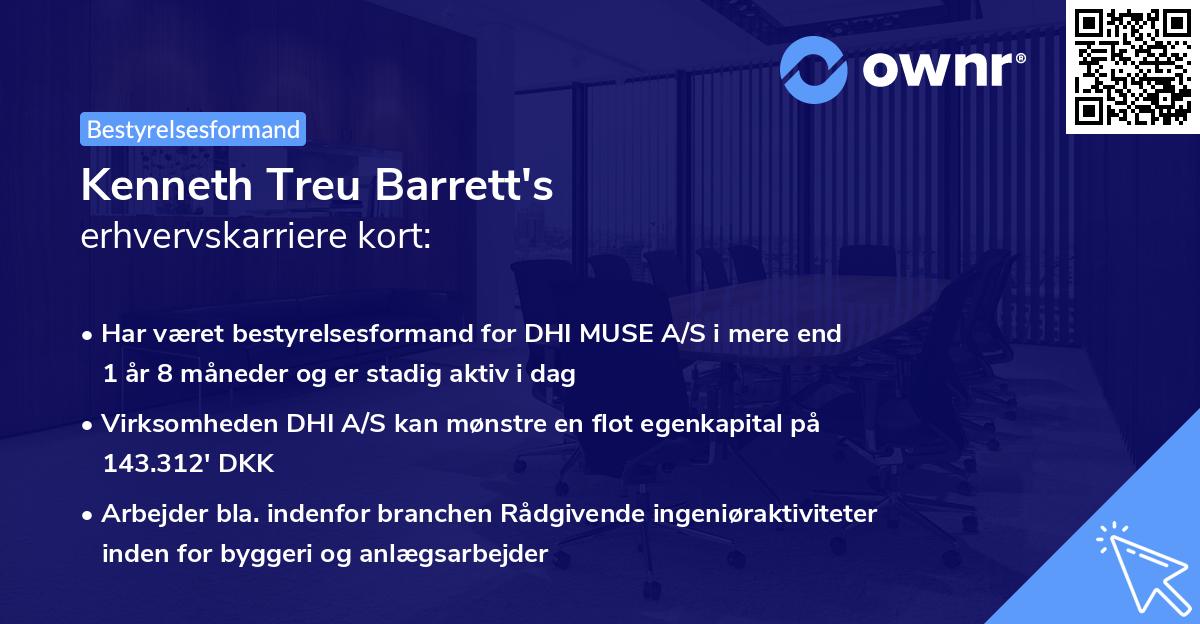 Kenneth Treu Barrett's erhvervskarriere kort