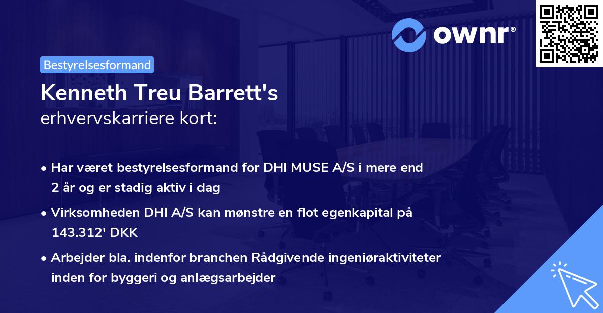 Kenneth Treu Barrett's erhvervskarriere kort