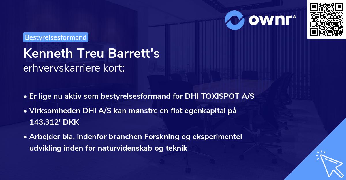 Kenneth Treu Barrett's erhvervskarriere kort