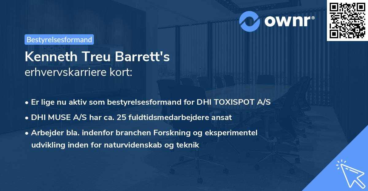 Kenneth Treu Barrett's erhvervskarriere kort