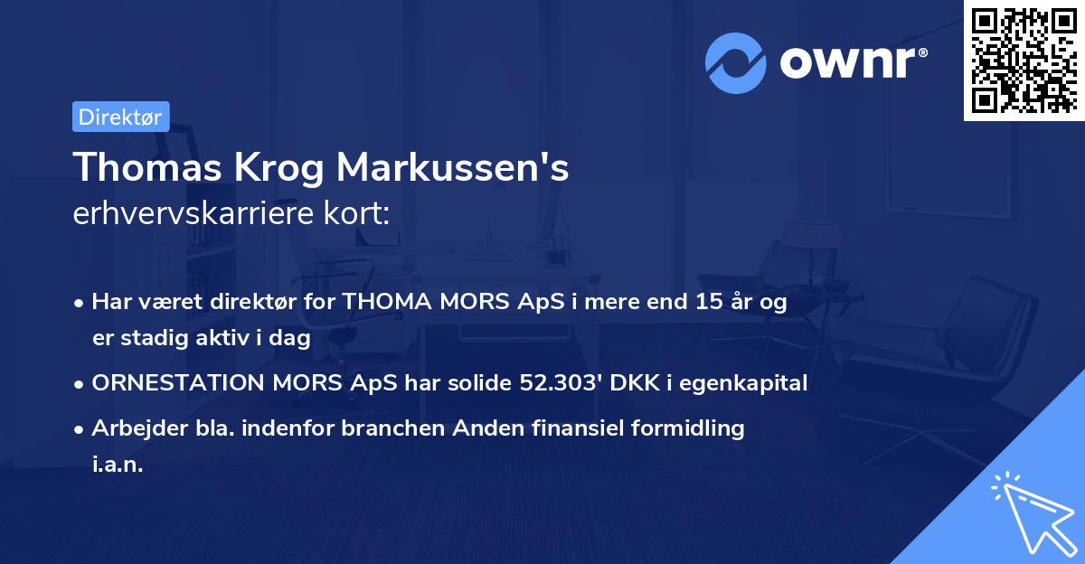 Thomas Krog Markussen's erhvervskarriere kort