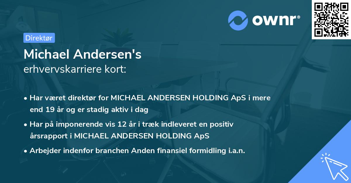 Michael Andersen's erhvervskarriere kort