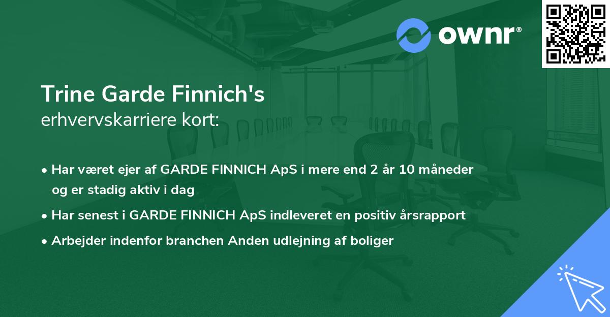 Trine Garde Finnich's erhvervskarriere kort