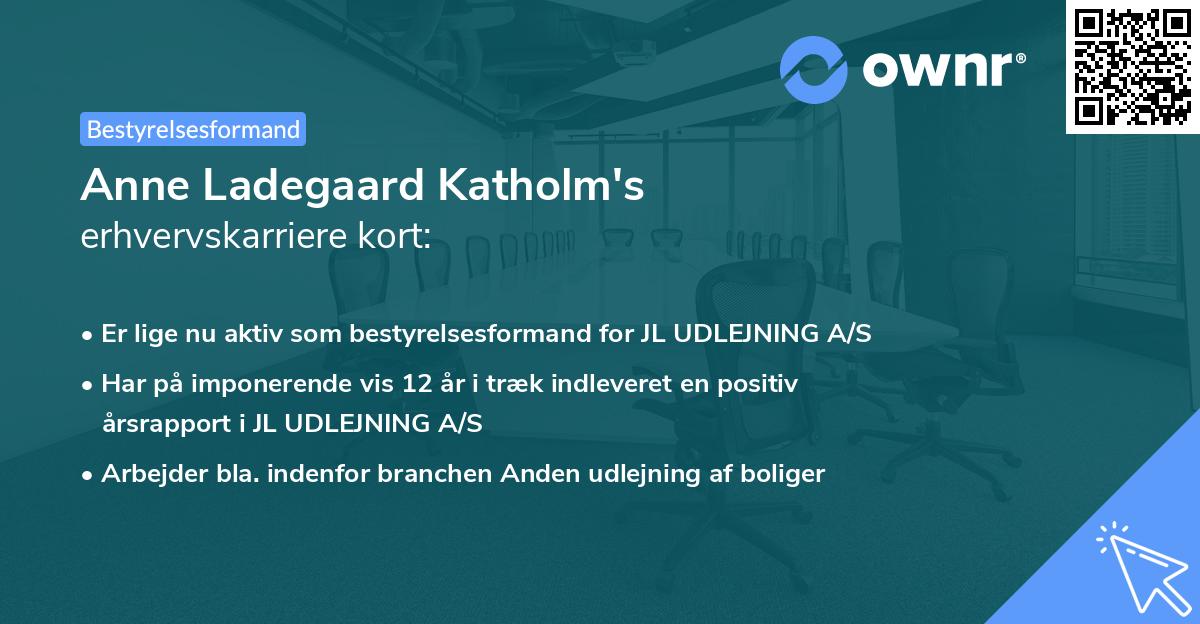 Anne Ladegaard Katholm's erhvervskarriere kort