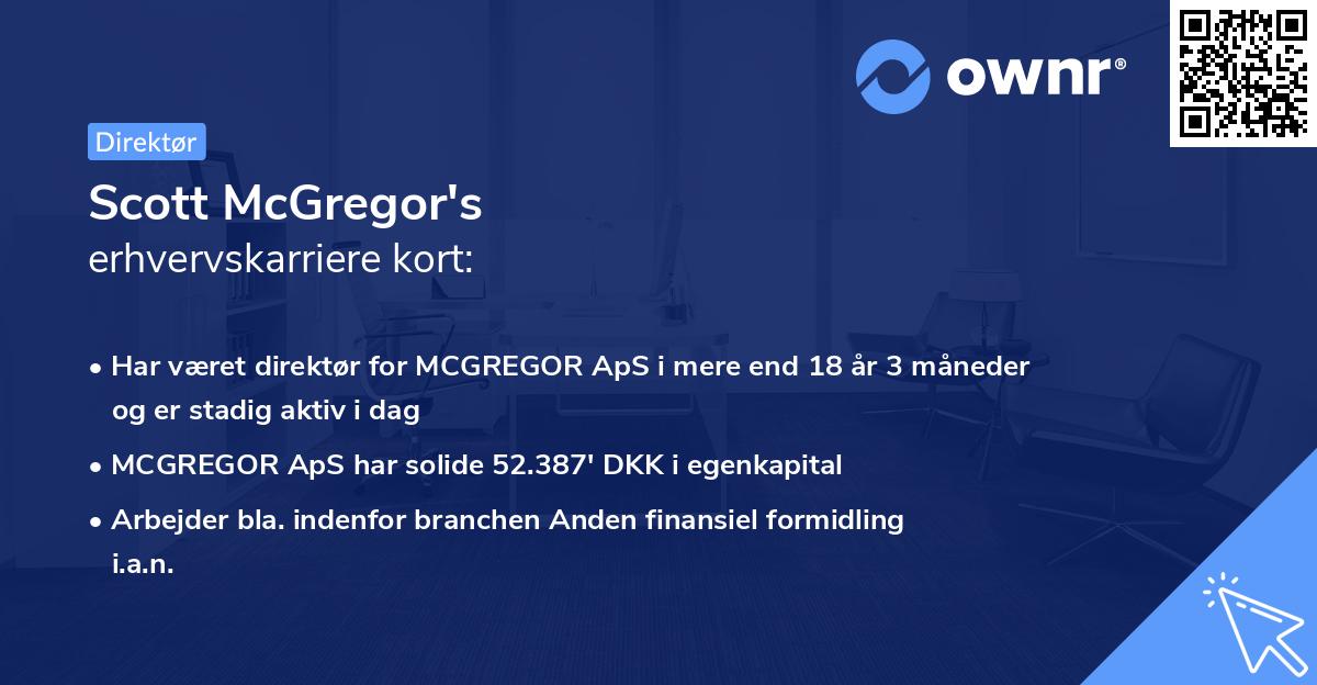 Scott McGregor's erhvervskarriere kort