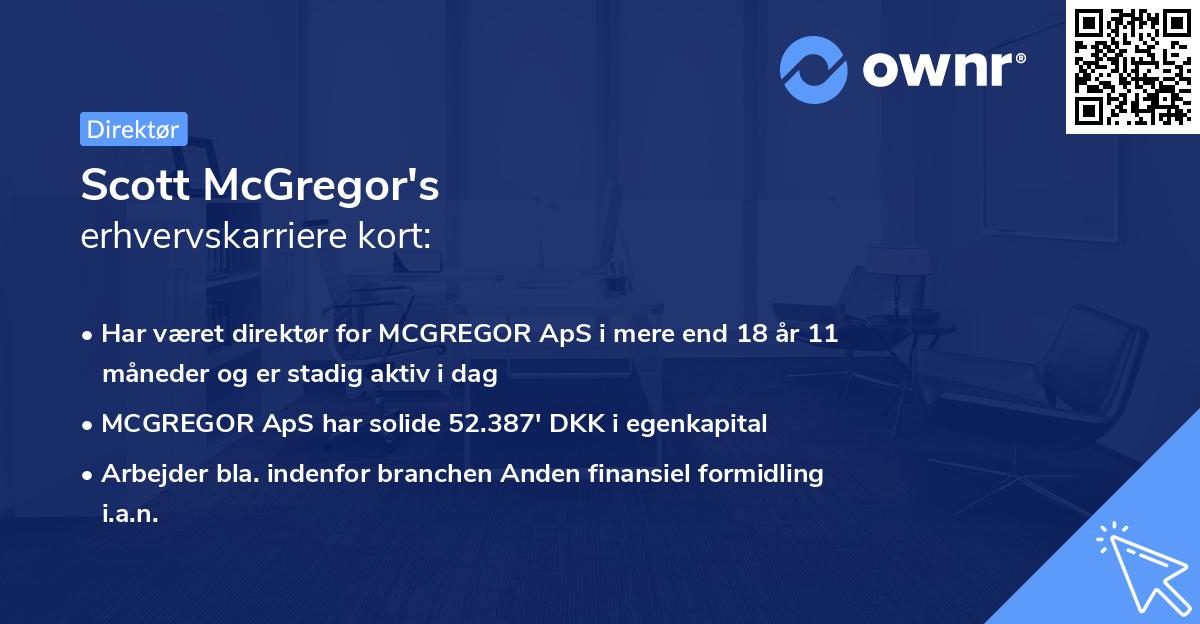 Scott McGregor's erhvervskarriere kort
