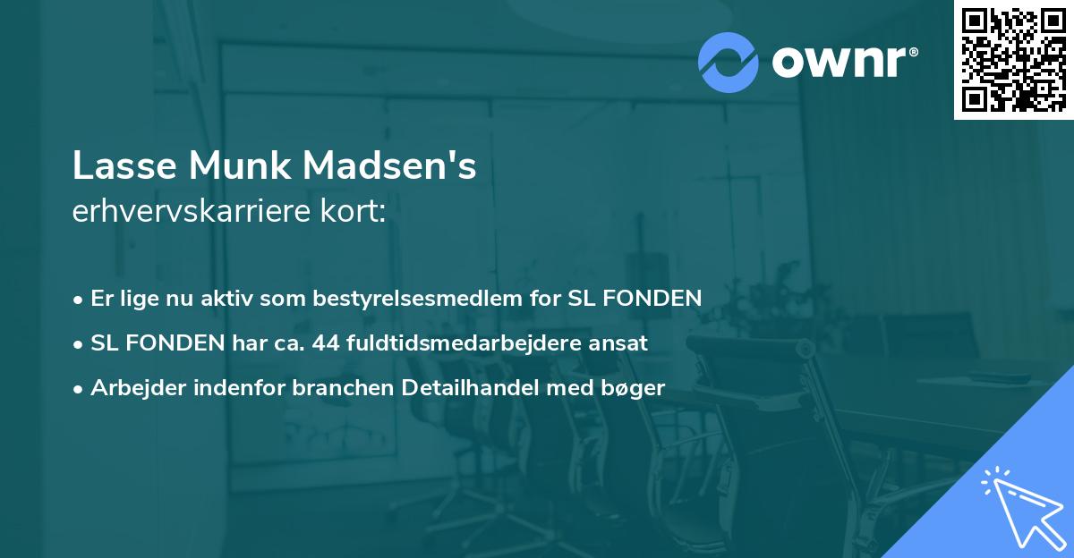 Lasse Munk Madsen's erhvervskarriere kort
