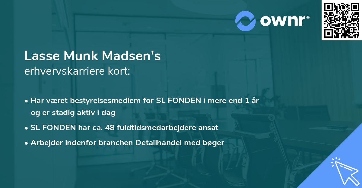 Lasse Munk Madsen's erhvervskarriere kort