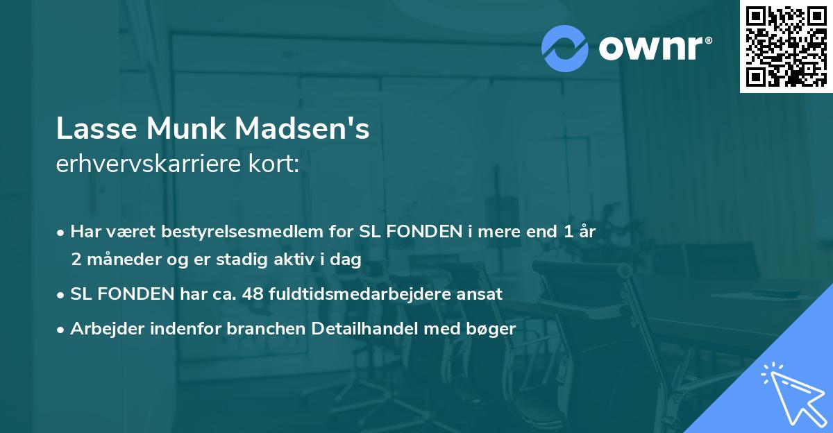 Lasse Munk Madsen's erhvervskarriere kort