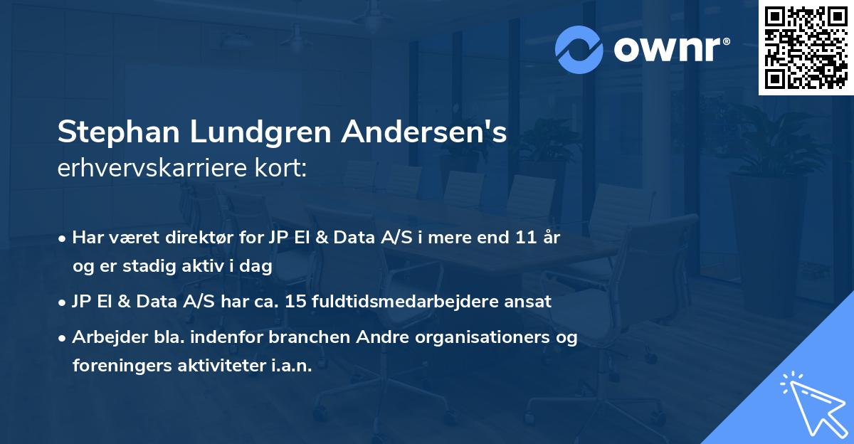 Stephan Lundgren Andersen's erhvervskarriere kort