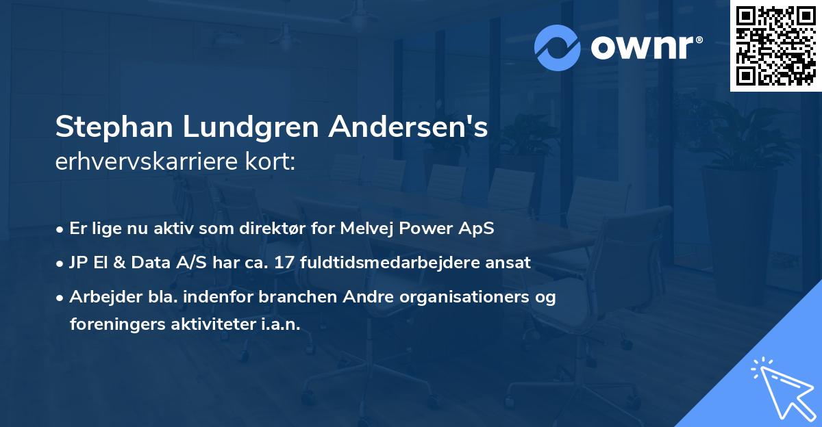 Stephan Lundgren Andersen's erhvervskarriere kort