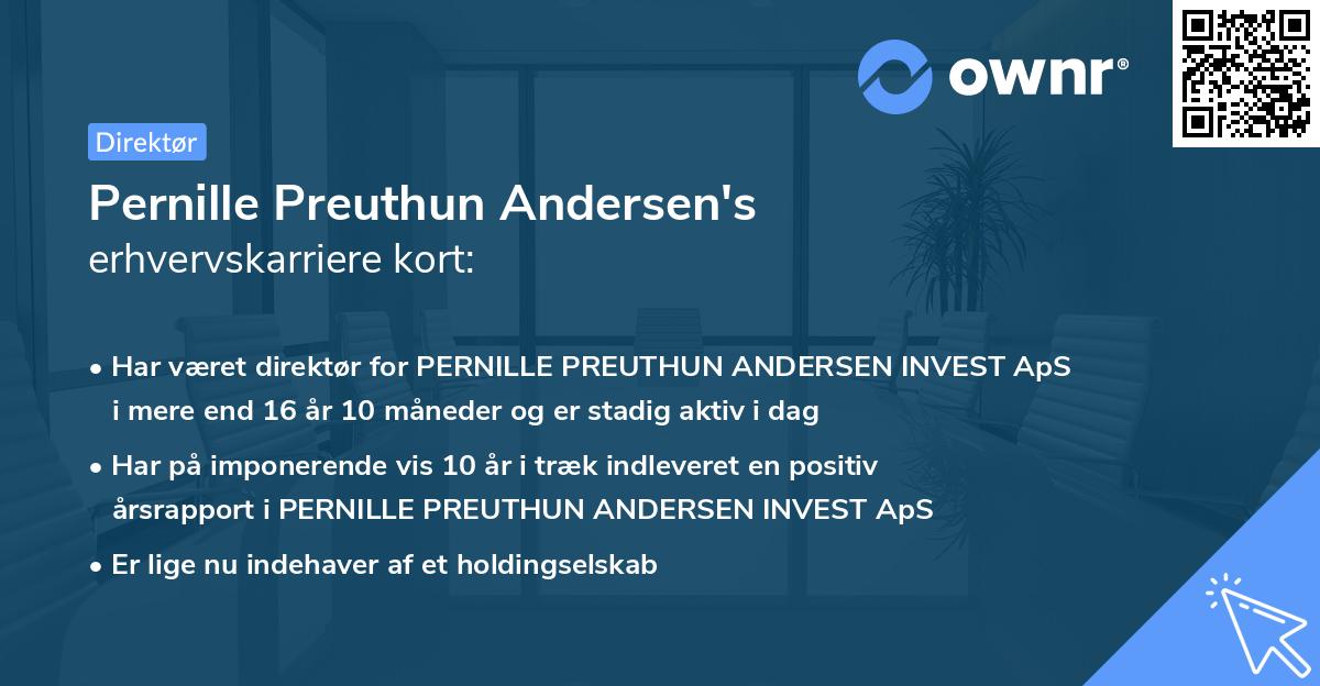 Pernille Preuthun Andersen's erhvervskarriere kort