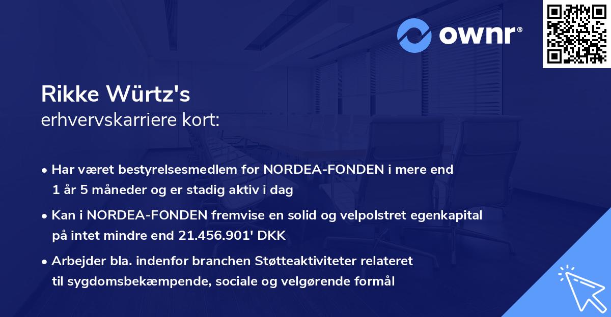 Rikke Würtz's erhvervskarriere kort
