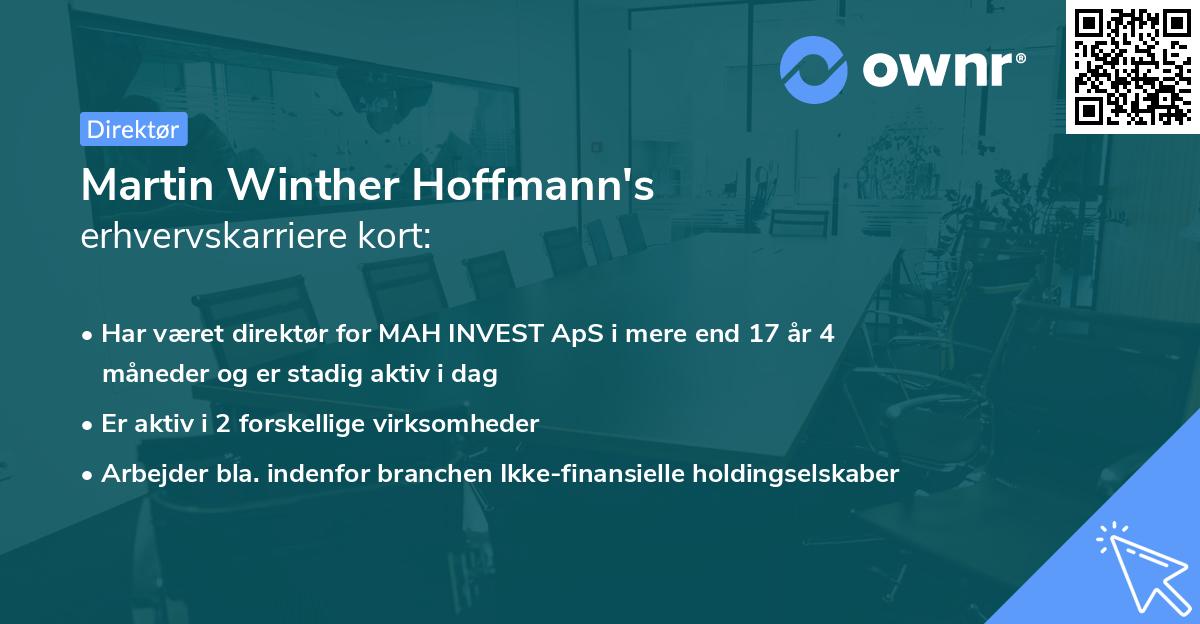Martin Winther Hoffmann's erhvervskarriere kort