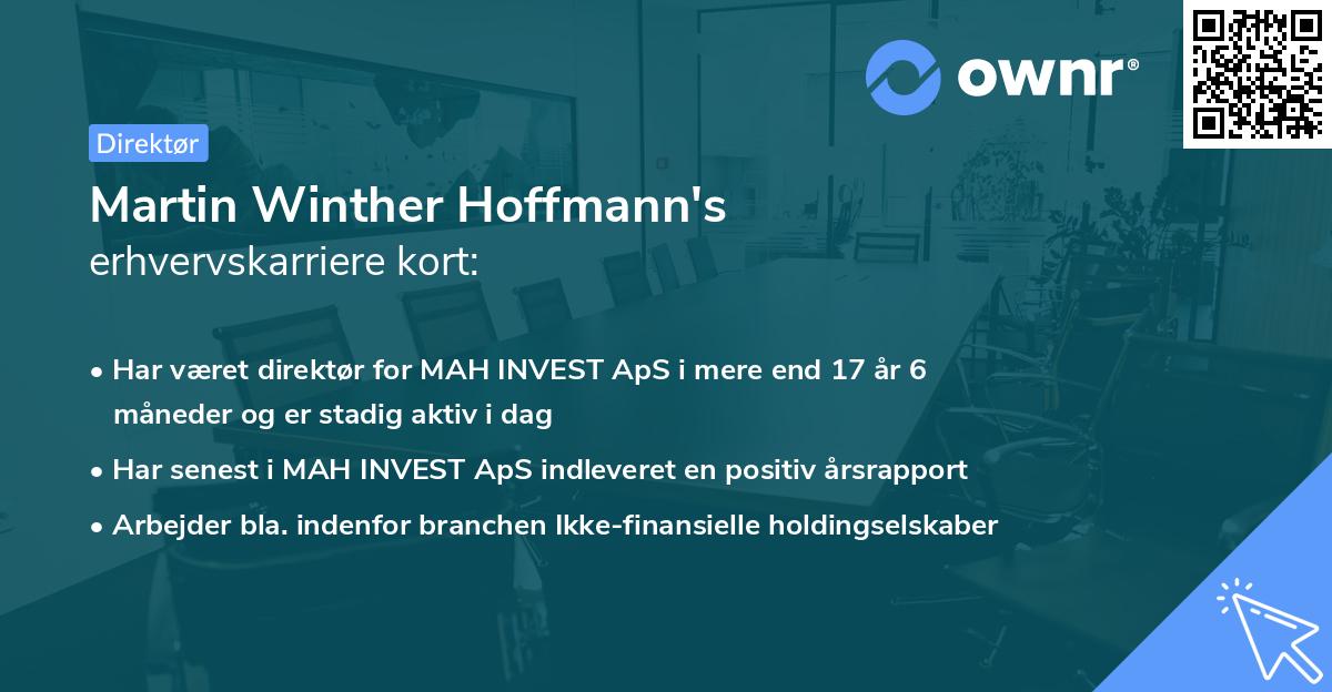 Martin Winther Hoffmann's erhvervskarriere kort