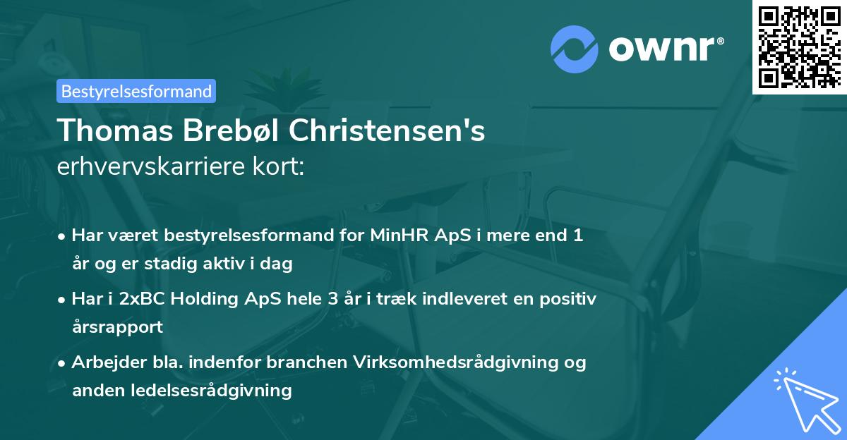 Thomas Brebøl Christensen's erhvervskarriere kort
