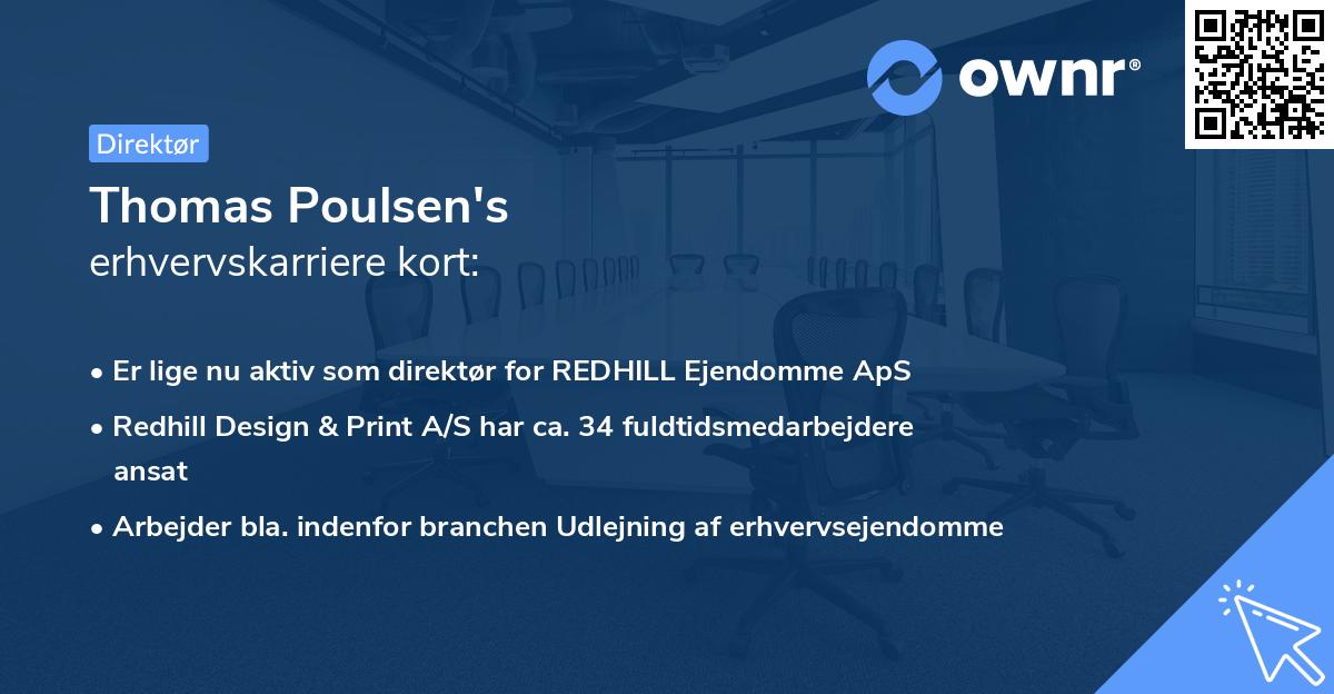 Thomas Poulsen's erhvervskarriere kort