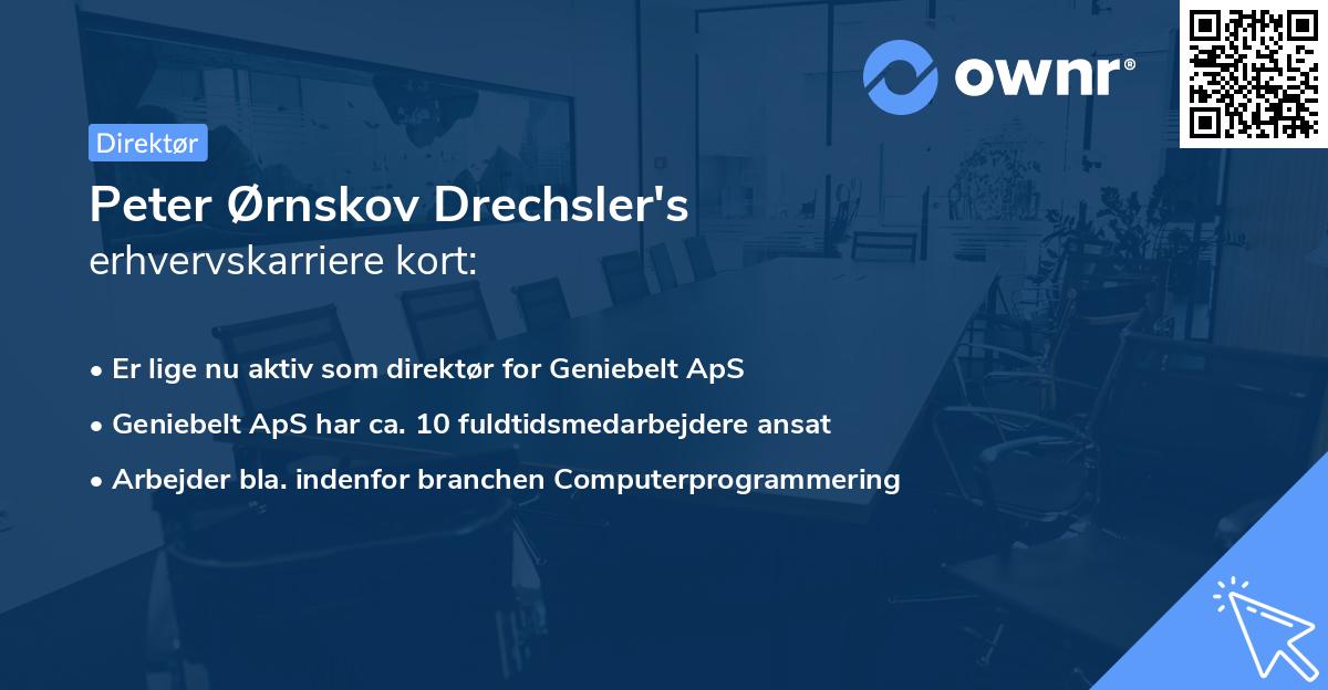 Peter Ørnskov Drechsler's erhvervskarriere kort