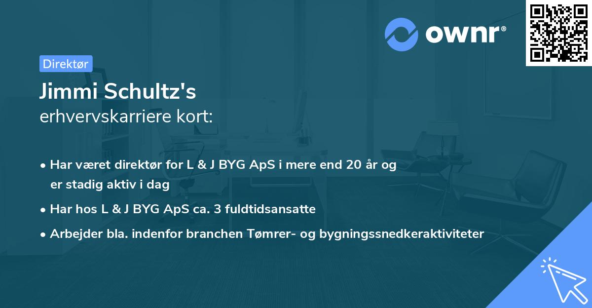 Jimmi Schultz's erhvervskarriere kort