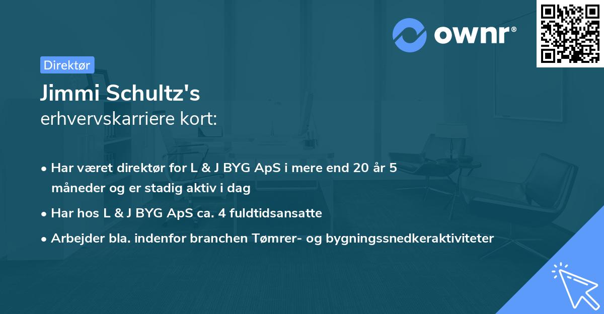 Jimmi Schultz's erhvervskarriere kort