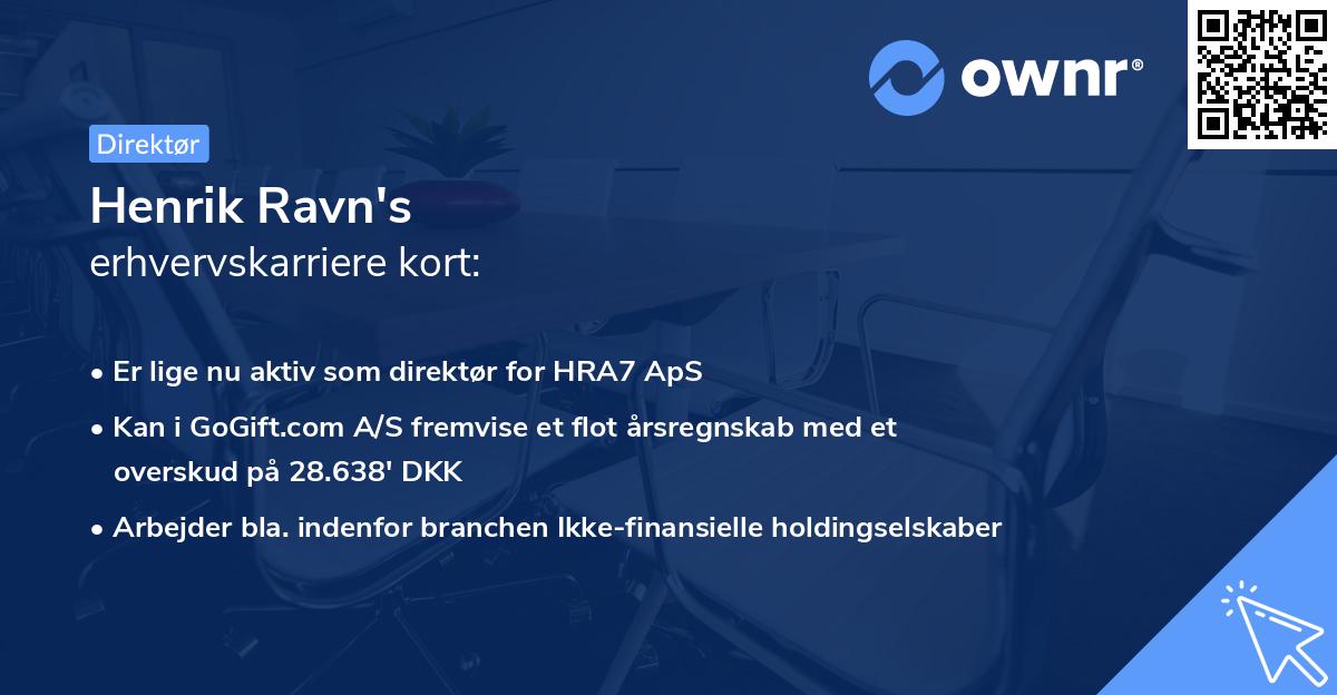 Henrik Ravn's erhvervskarriere kort