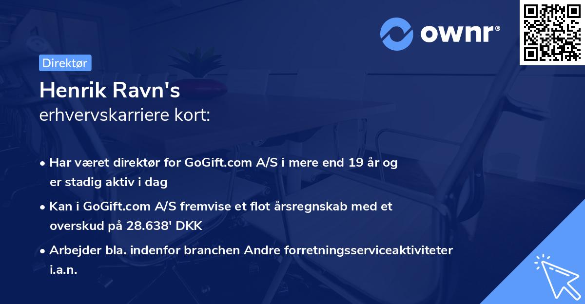 Henrik Ravn's erhvervskarriere kort