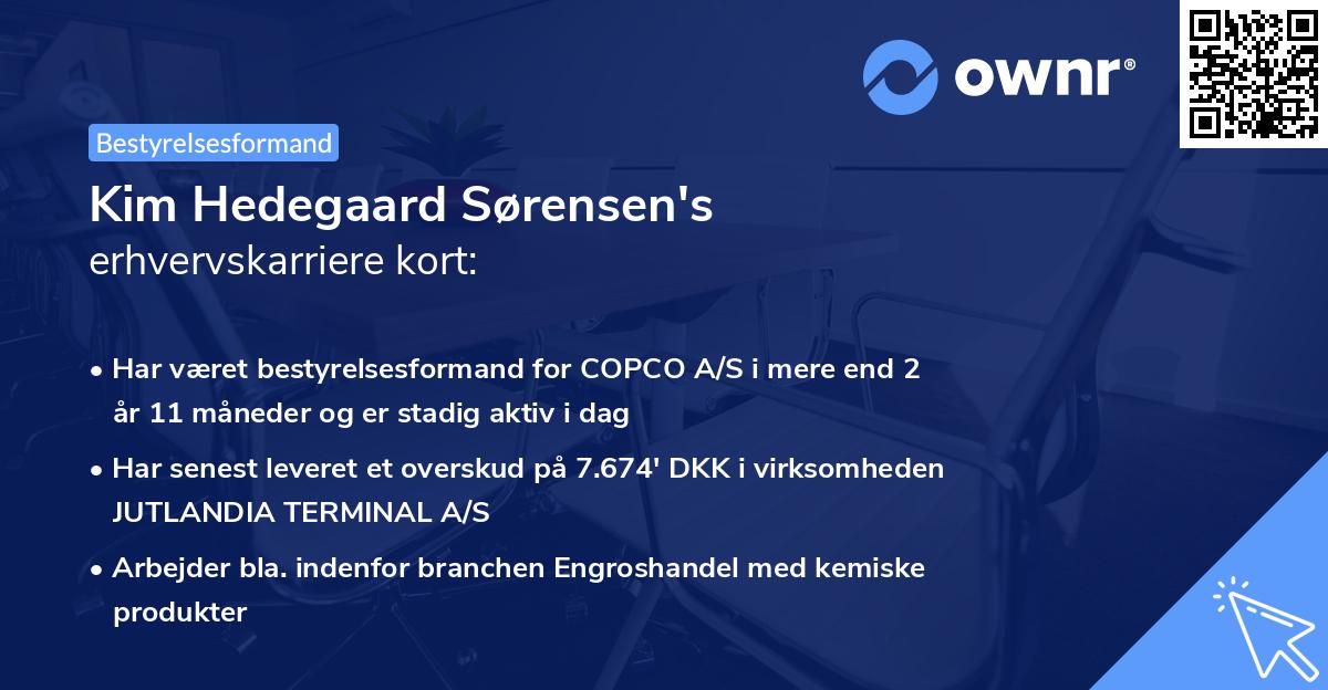 Kim Hedegaard Sørensen's erhvervskarriere kort