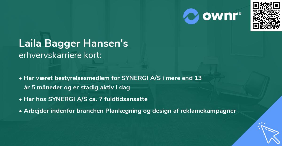 Laila Bagger Hansen's erhvervskarriere kort