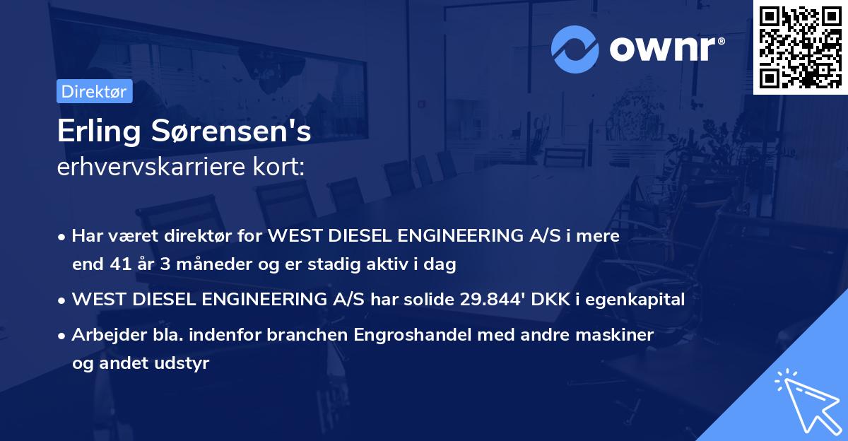 Erling Sørensen's erhvervskarriere kort