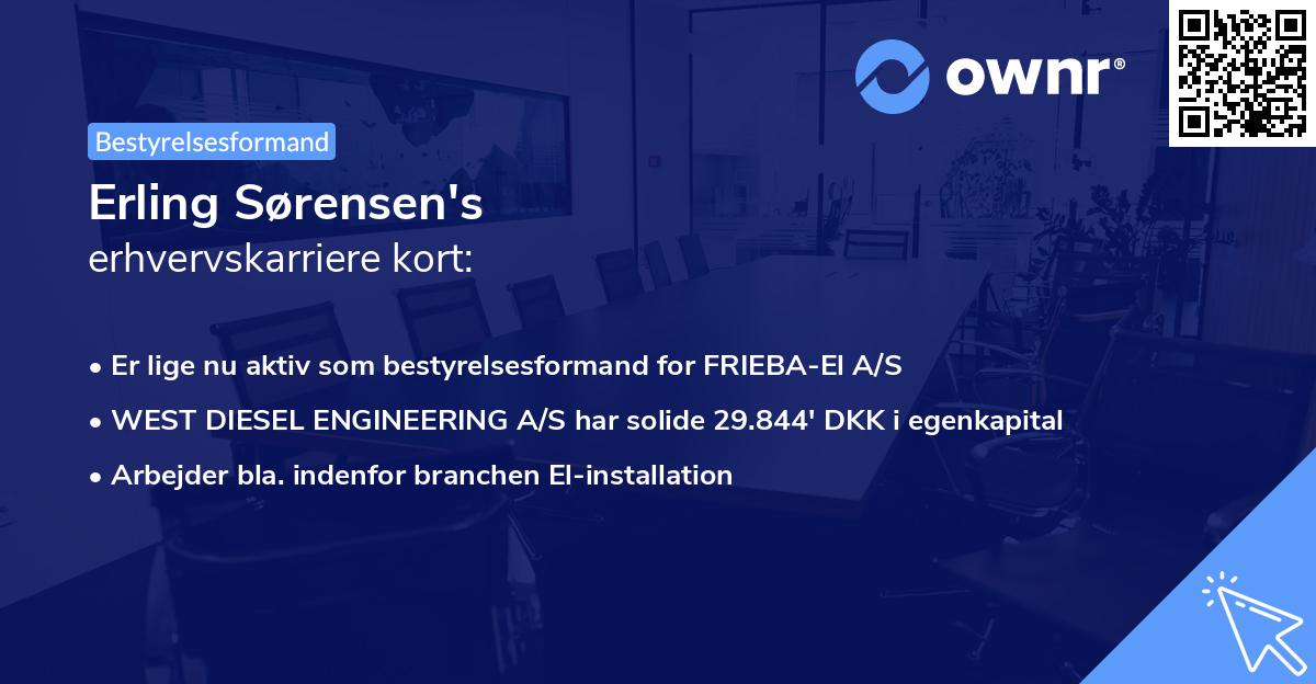 Erling Sørensen's erhvervskarriere kort