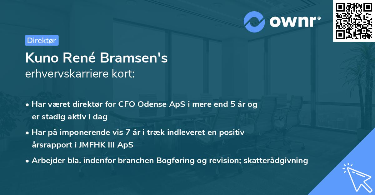 Kuno René Bramsen's erhvervskarriere kort