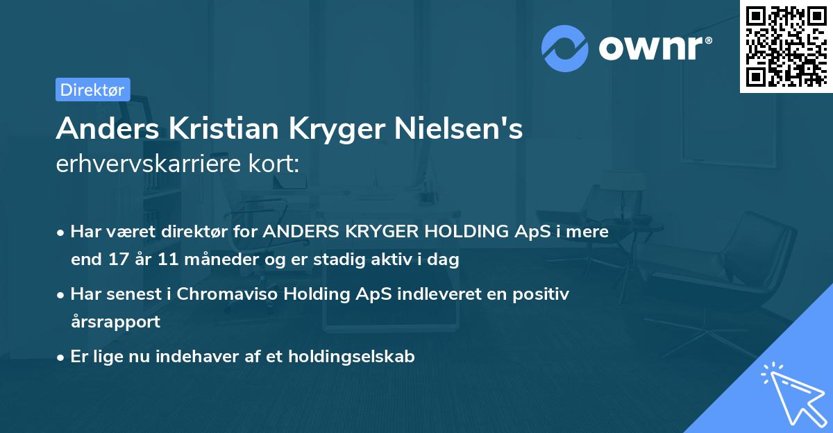 Anders Kristian Kryger Nielsen's erhvervskarriere kort