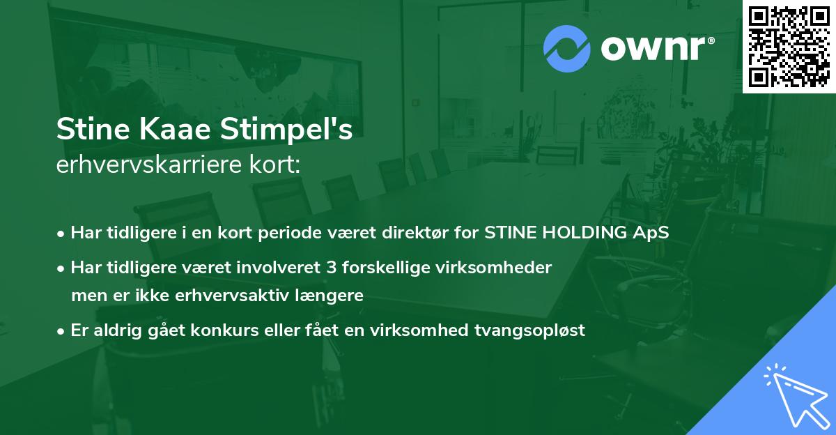 Stine Kaae Stimpel's erhvervskarriere kort