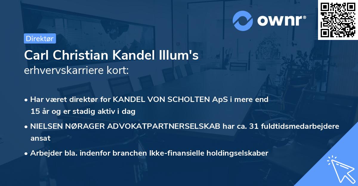 Carl Christian Kandel Illum's erhvervskarriere kort