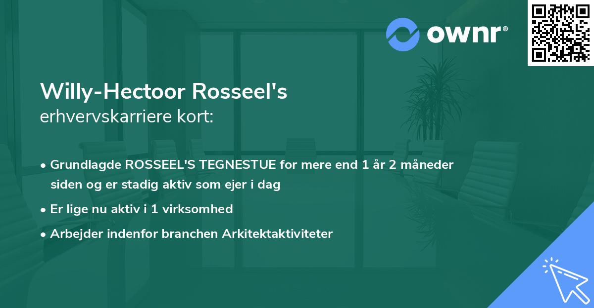 Willy-Hectoor Rosseel's erhvervskarriere kort
