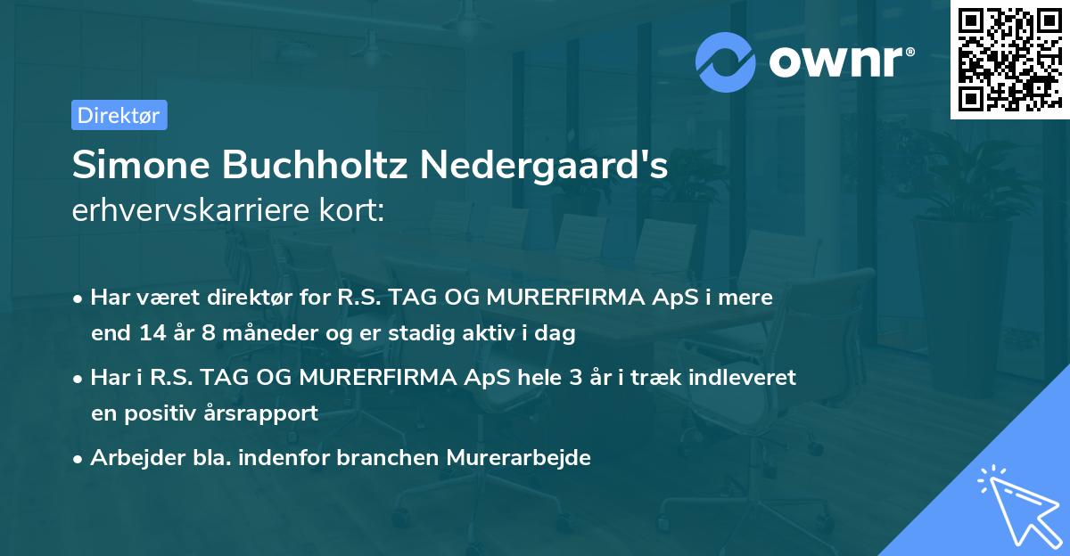 Simone Buchholtz Nedergaard's erhvervskarriere kort