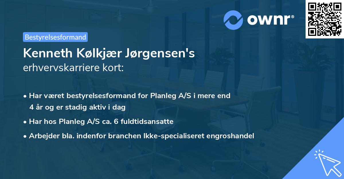 Kenneth Kølkjær Jørgensen's erhvervskarriere kort