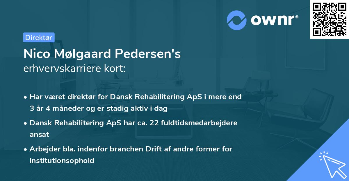 Nico Mølgaard Pedersen's erhvervskarriere kort