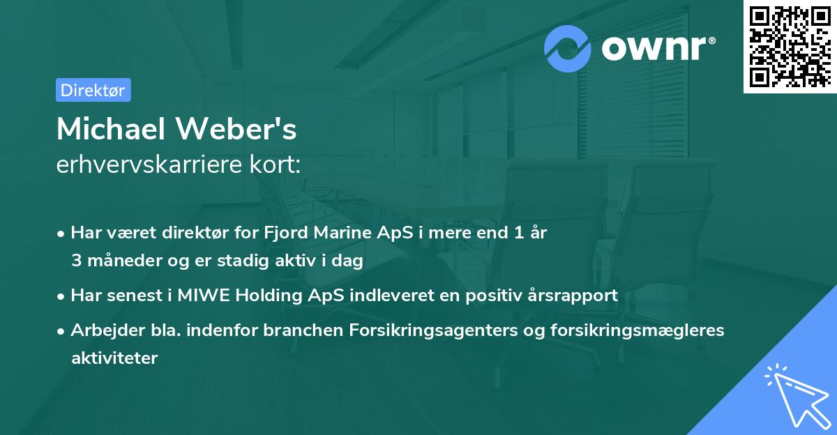 Michael Weber's erhvervskarriere kort