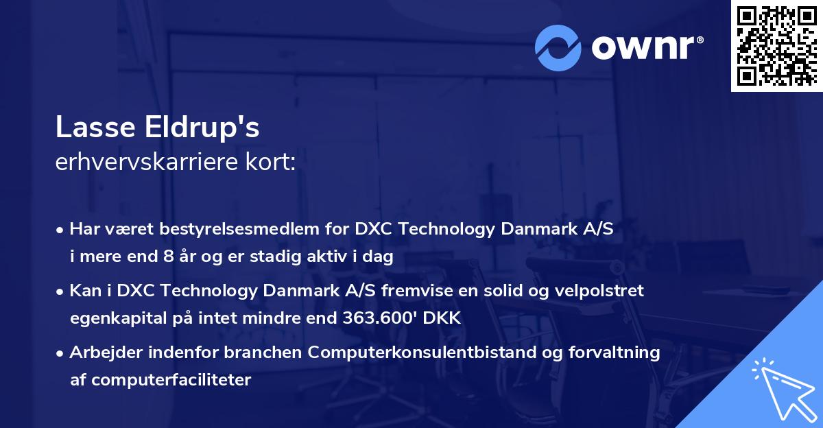 Lasse Eldrup's erhvervskarriere kort