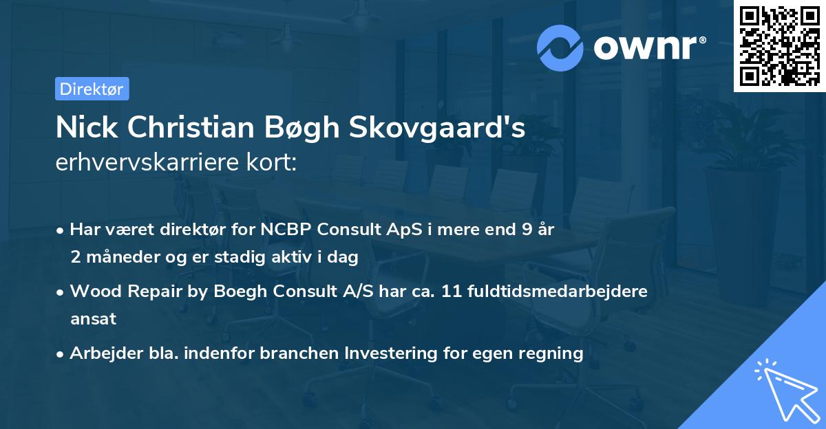 Nick Christian Bøgh Skovgaard's erhvervskarriere kort
