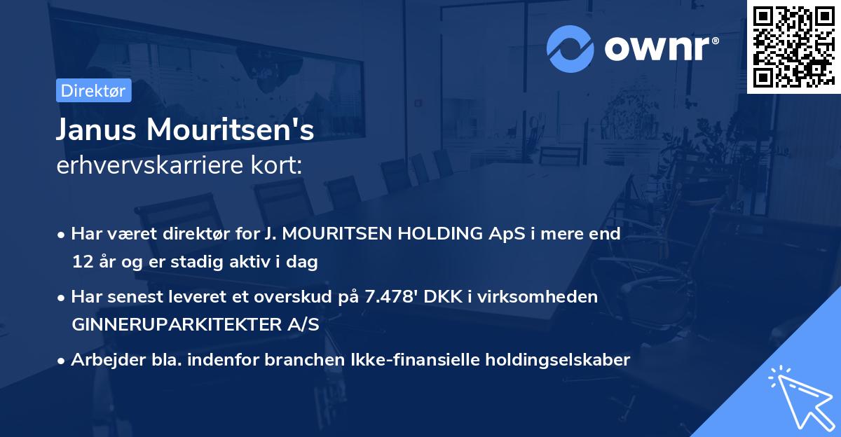 Janus Mouritsen's erhvervskarriere kort