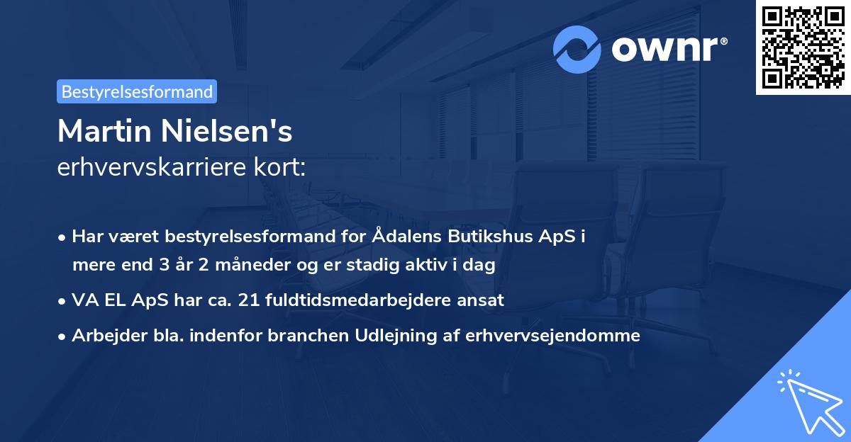 Martin Nielsen's erhvervskarriere kort