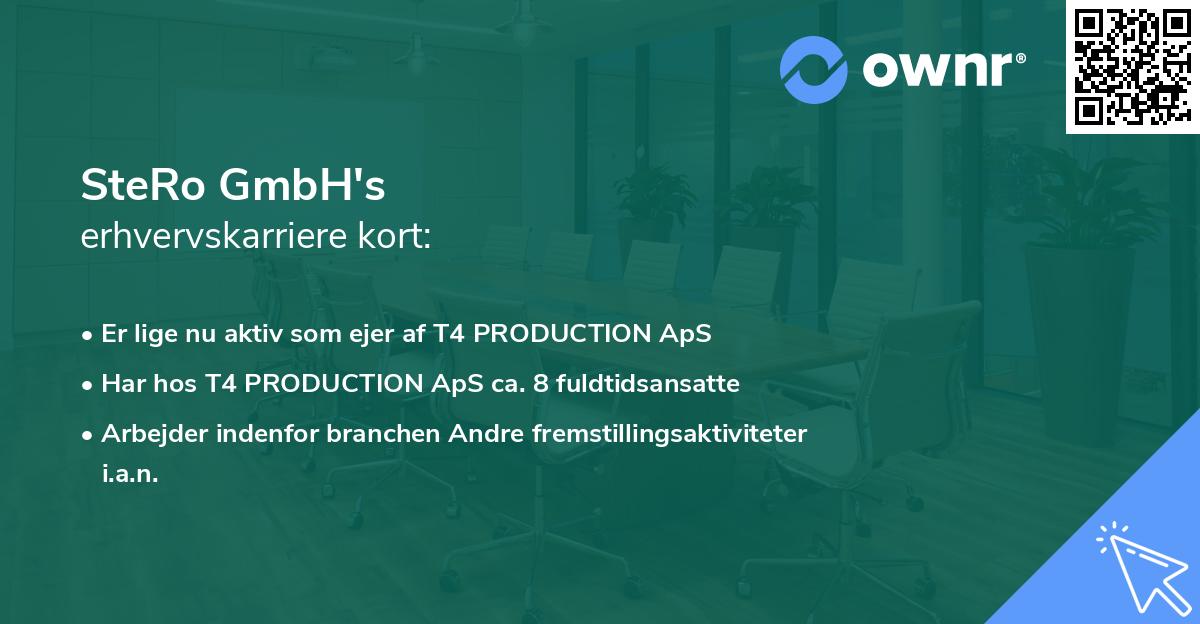 SteRo GmbH's erhvervskarriere kort