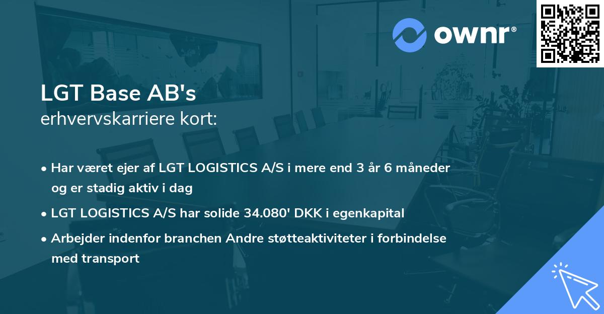 LGT Base AB's erhvervskarriere kort
